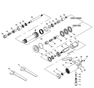 Part Location Diagram of 2050544053 Chicago Pneumatic Blades (set Of 4)